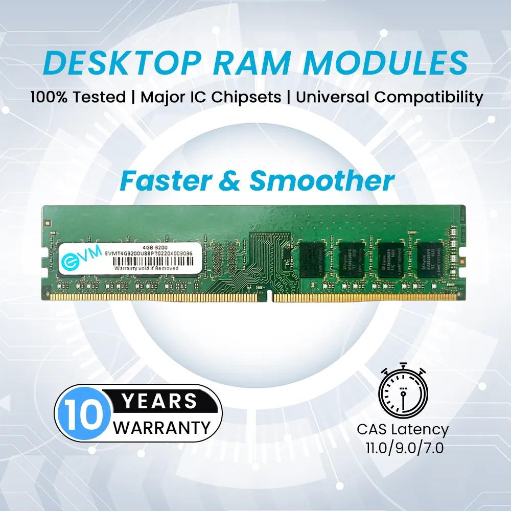 EVM Desktop Ram 4GB DDR4 3200Mhz view 3